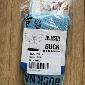 Duluth Trading Co Men's Buck Naked Boxer Briefs - Light Blue